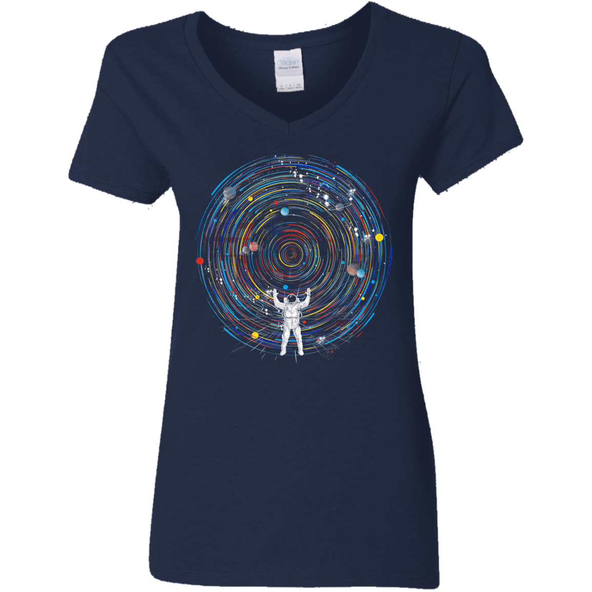 Space DJ Women's V-Neck T-Shirt