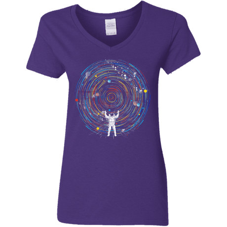 Space DJ Women's V-Neck T-Shirt