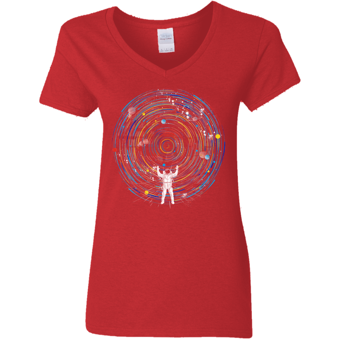 Space DJ Women's V-Neck T-Shirt