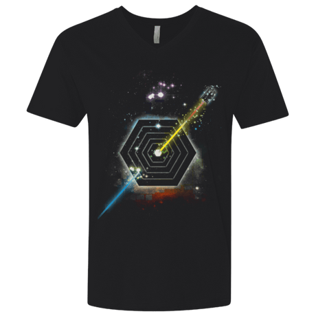 T-Shirts Black / X-Small Space Fragmentation Travel Men's Premium V-Neck