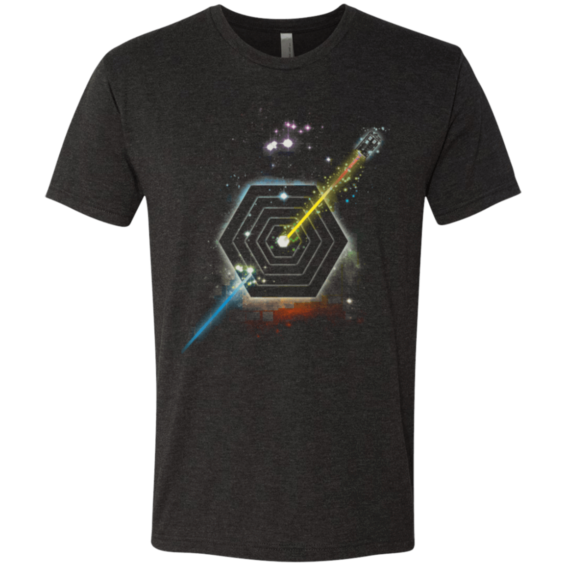 T-Shirts Vintage Black / Small Space Fragmentation Travel Men's Triblend T-Shirt