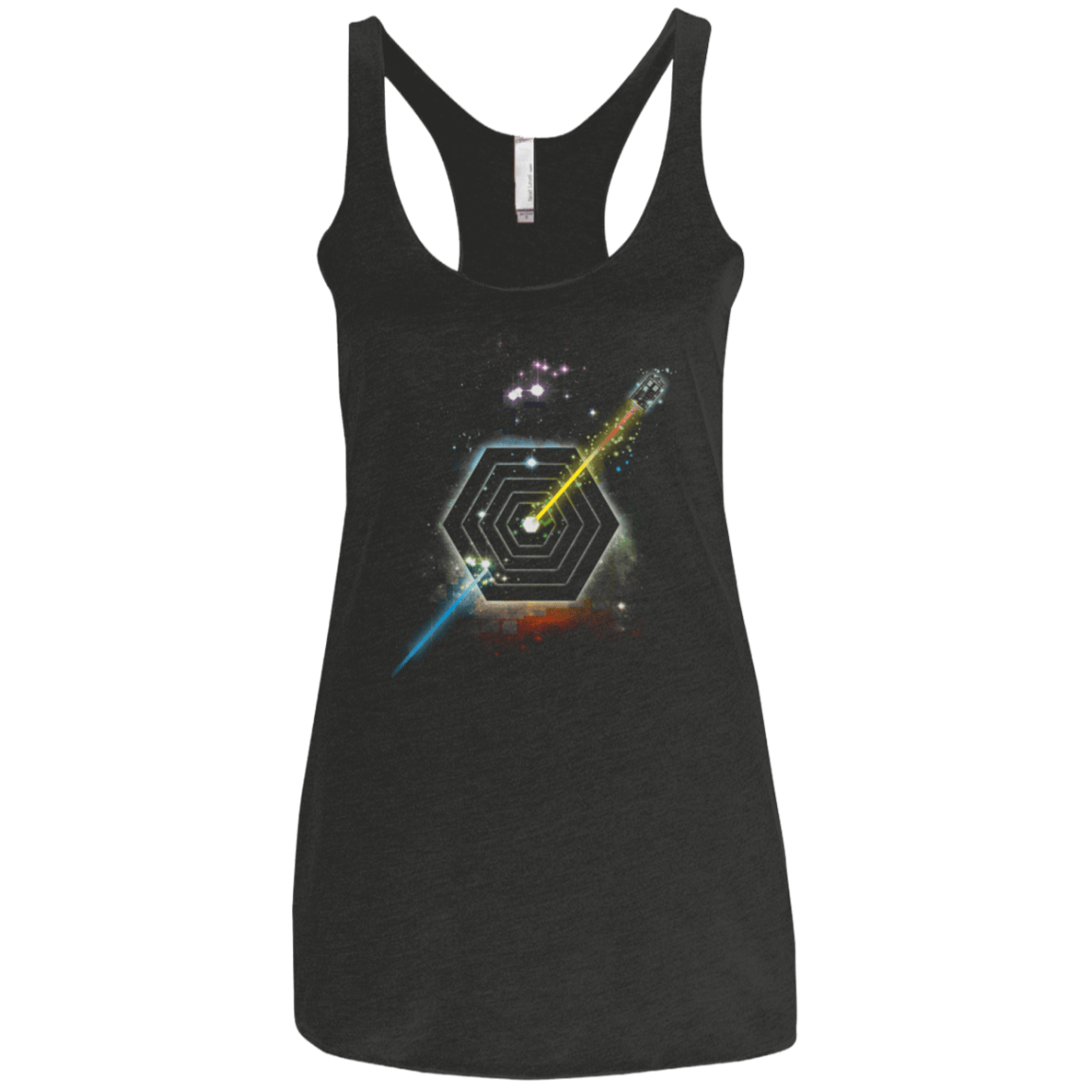 T-Shirts Vintage Black / X-Small Space Fragmentation Travel Women's Triblend Racerback Tank