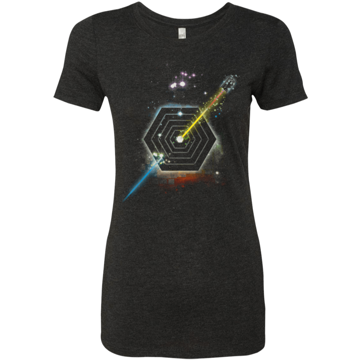 T-Shirts Vintage Black / Small Space Fragmentation Travel Women's Triblend T-Shirt