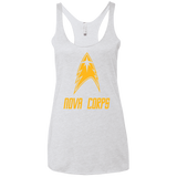 T-Shirts Heather White / X-Small Space Gang Women's Triblend Racerback Tank