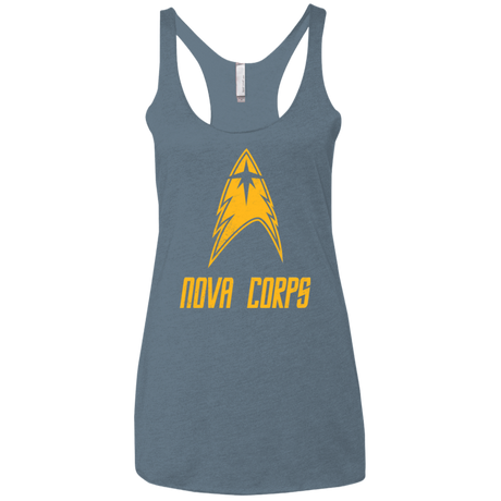 T-Shirts Indigo / X-Small Space Gang Women's Triblend Racerback Tank