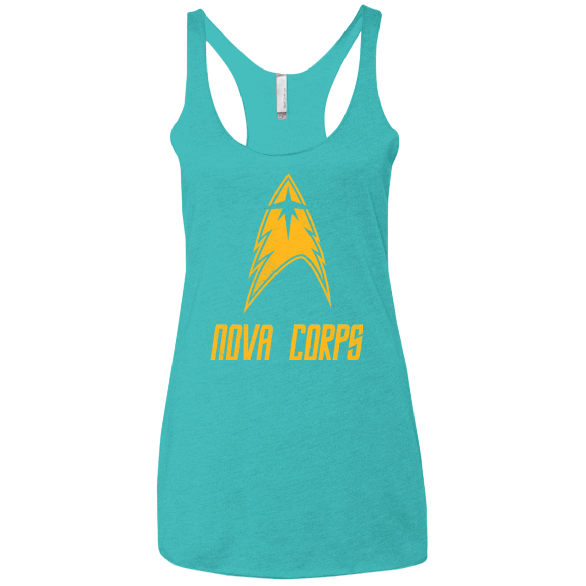 T-Shirts Tahiti Blue / X-Small Space Gang Women's Triblend Racerback Tank