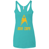 T-Shirts Tahiti Blue / X-Small Space Gang Women's Triblend Racerback Tank