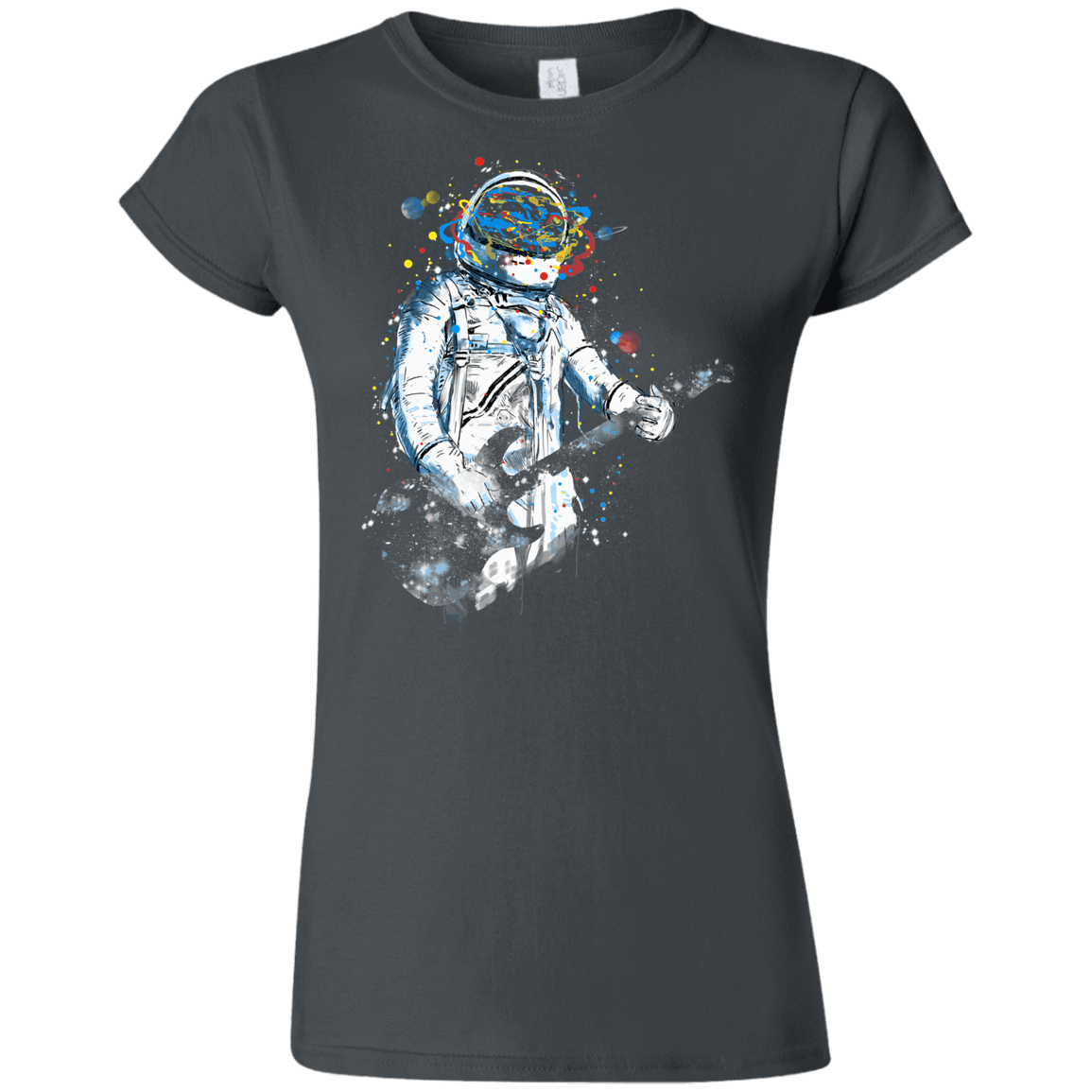 T-Shirts Charcoal / S Space Guitar Junior Slimmer-Fit T-Shirt