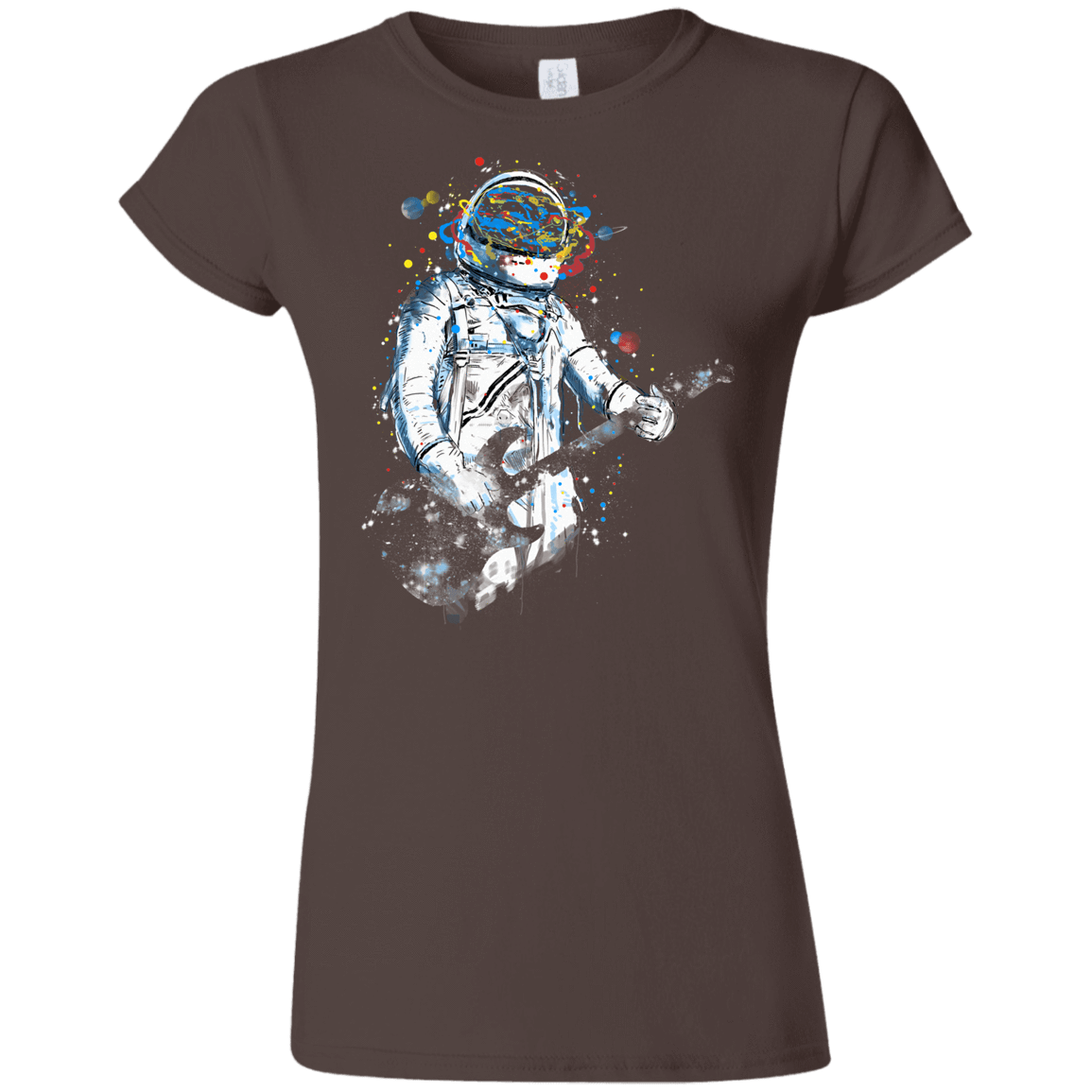 T-Shirts Dark Chocolate / S Space Guitar Junior Slimmer-Fit T-Shirt