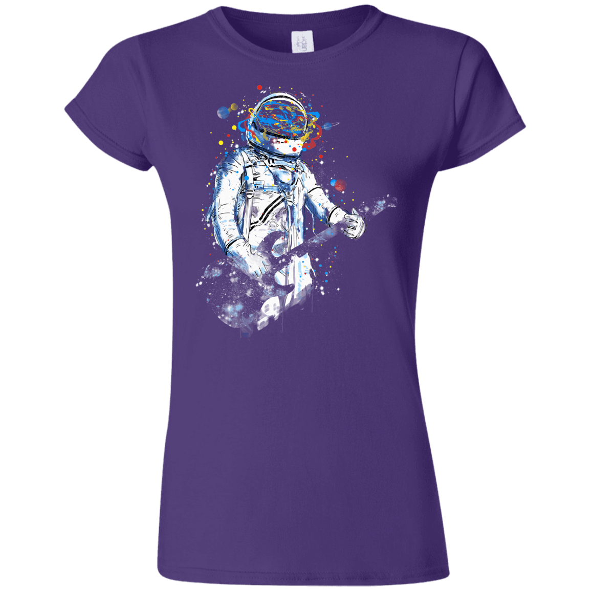 T-Shirts Purple / S Space Guitar Junior Slimmer-Fit T-Shirt