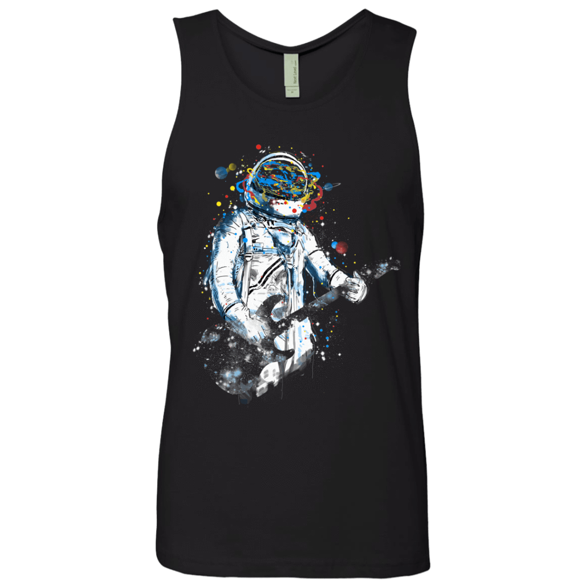 T-Shirts Black / S Space Guitar Men's Premium Tank Top