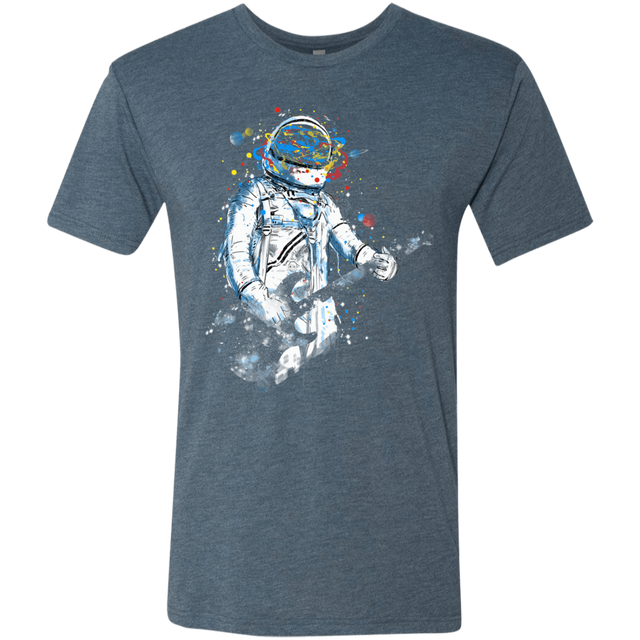 T-Shirts Indigo / S Space Guitar Men's Triblend T-Shirt