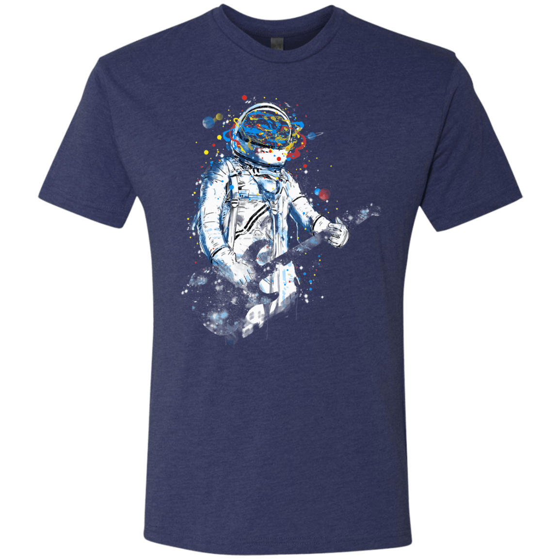 T-Shirts Vintage Navy / S Space Guitar Men's Triblend T-Shirt