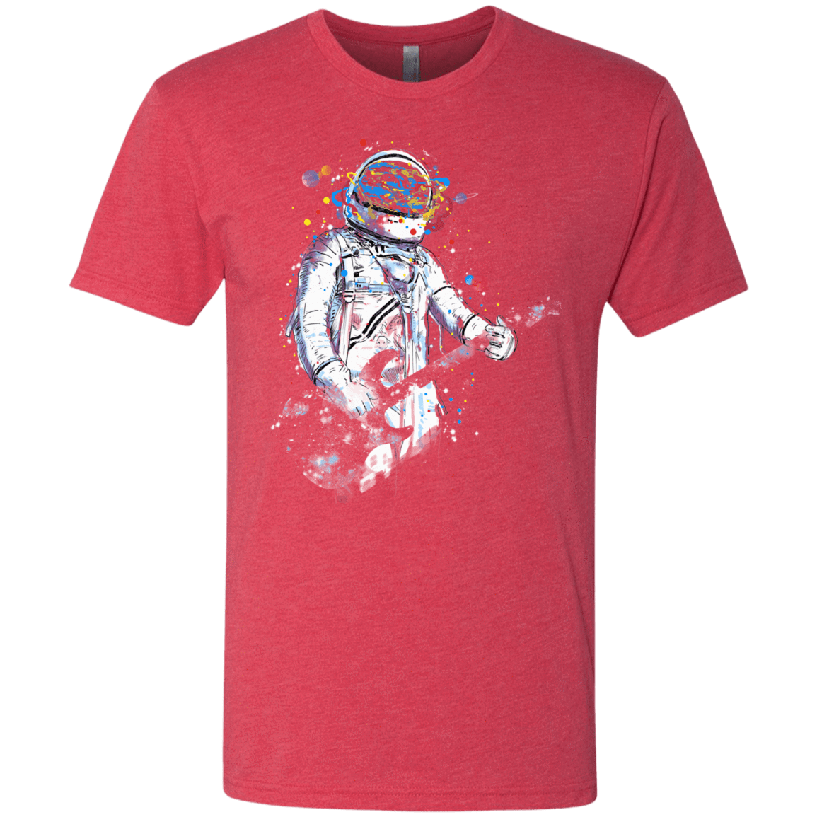 T-Shirts Vintage Red / S Space Guitar Men's Triblend T-Shirt