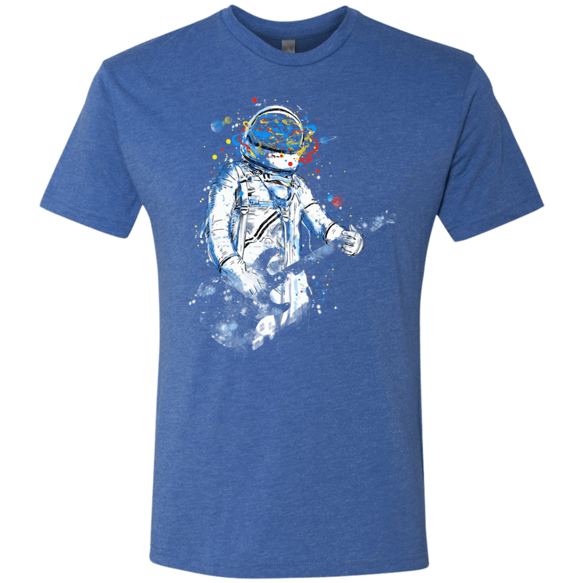 T-Shirts Vintage Royal / S Space Guitar Men's Triblend T-Shirt