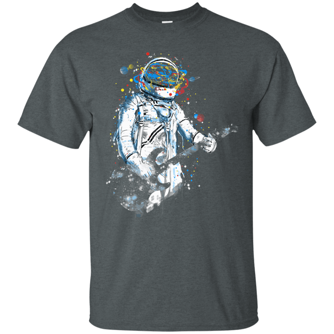 T-Shirts Dark Heather / S Space Guitar T-Shirt