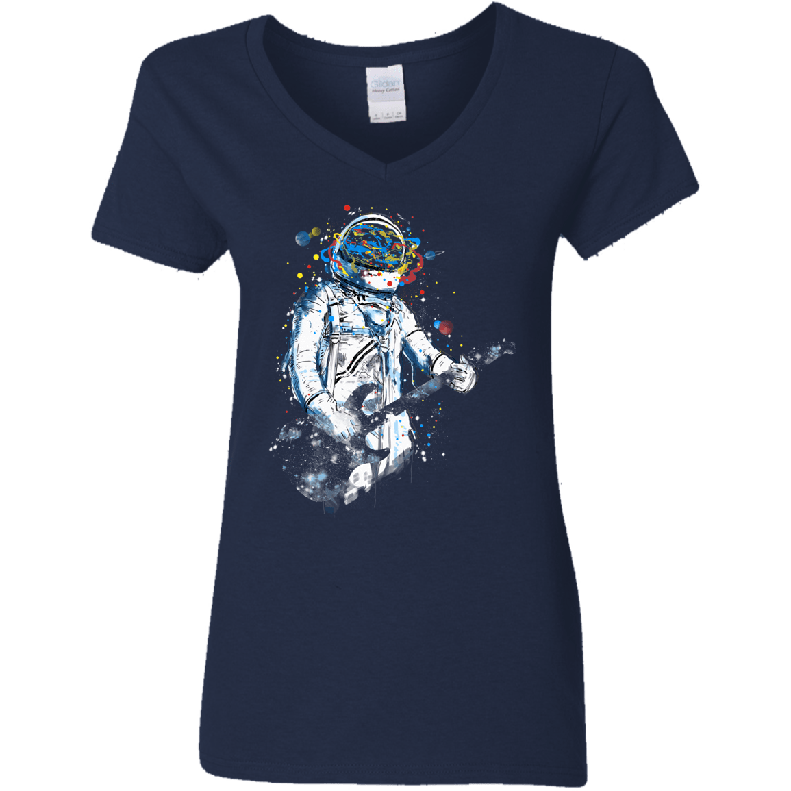 Space Guitar Women's V-Neck T-Shirt