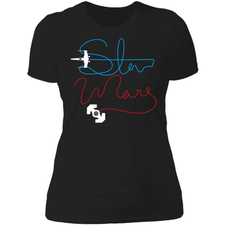 T-Shirts Black / X-Small Space Handwriting Women's Premium T-Shirt