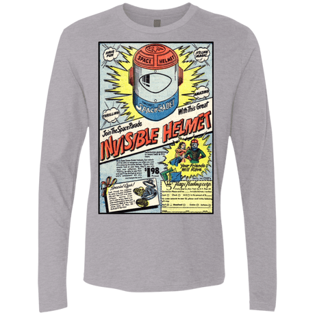 T-Shirts Heather Grey / Small Space Helmet Men's Premium Long Sleeve