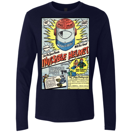 T-Shirts Midnight Navy / Small Space Helmet Men's Premium Long Sleeve