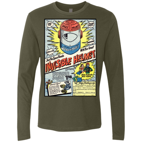 T-Shirts Military Green / Small Space Helmet Men's Premium Long Sleeve