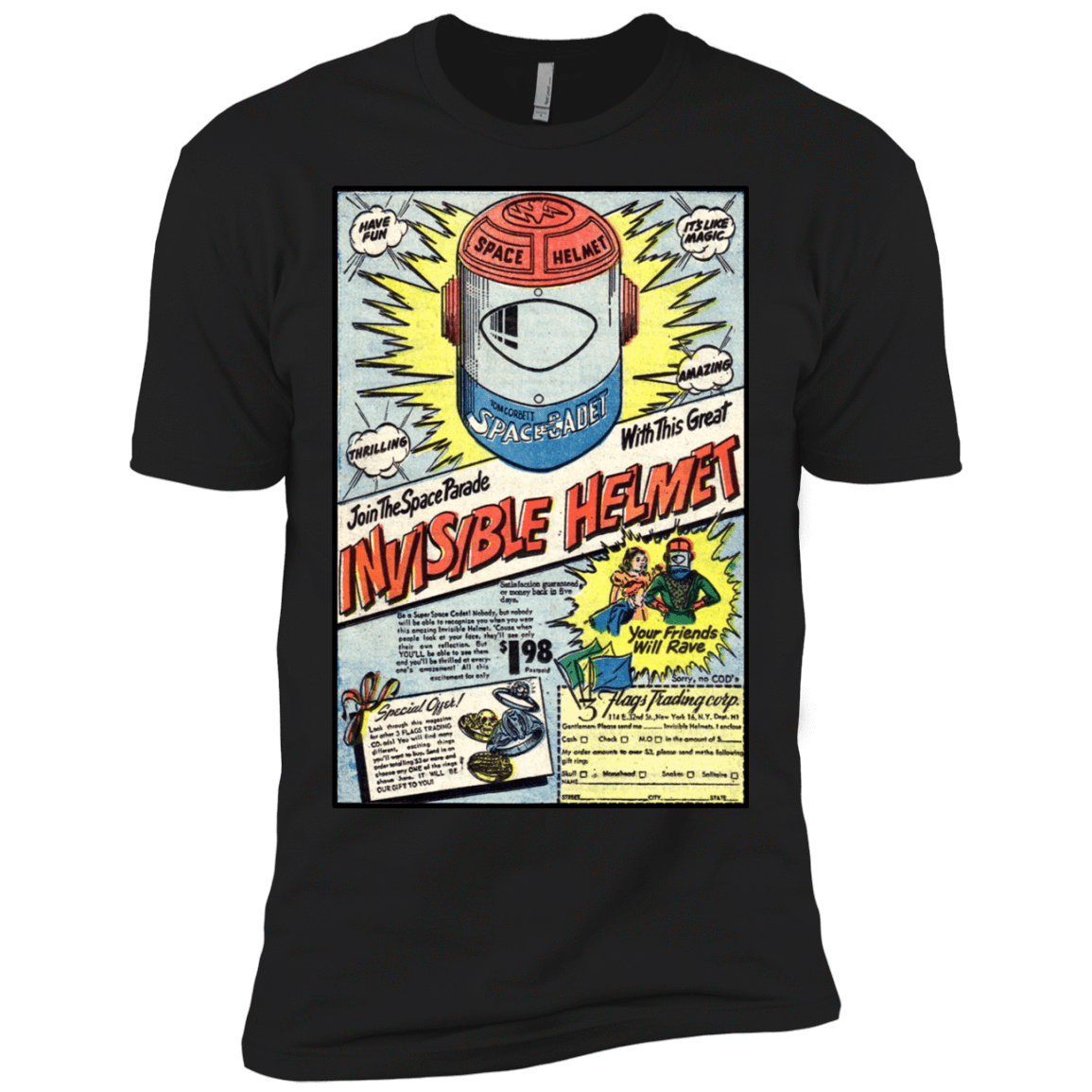 T-Shirts Black / X-Small Space Helmet Men's Premium T-Shirt