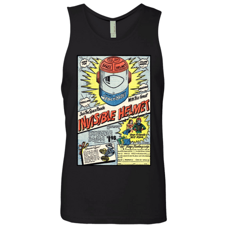 T-Shirts Black / Small Space Helmet Men's Premium Tank Top