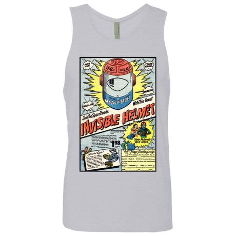 T-Shirts Heather Grey / Small Space Helmet Men's Premium Tank Top