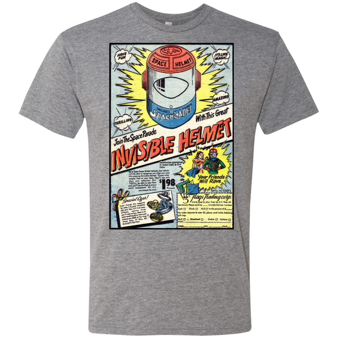 T-Shirts Premium Heather / Small Space Helmet Men's Triblend T-Shirt