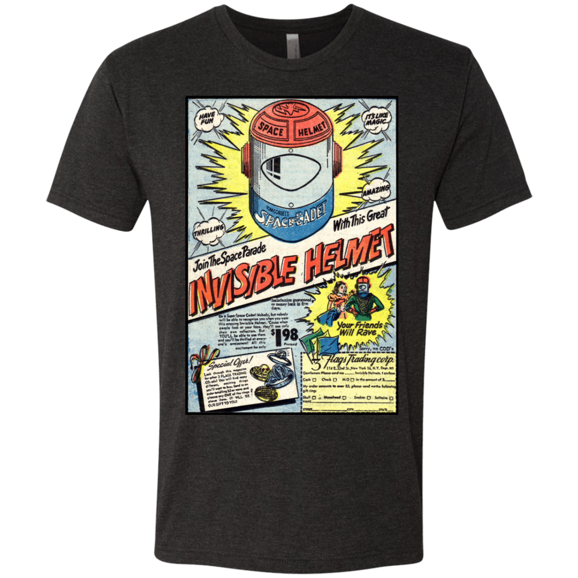 T-Shirts Vintage Black / Small Space Helmet Men's Triblend T-Shirt