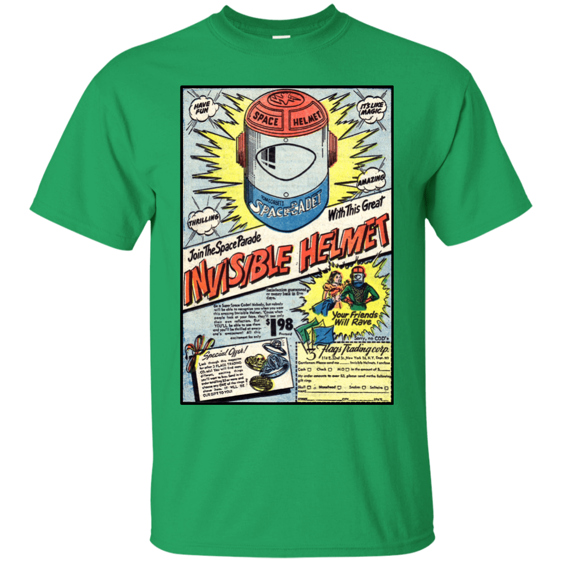 T-Shirts Irish Green / Small Space Helmet T-Shirt