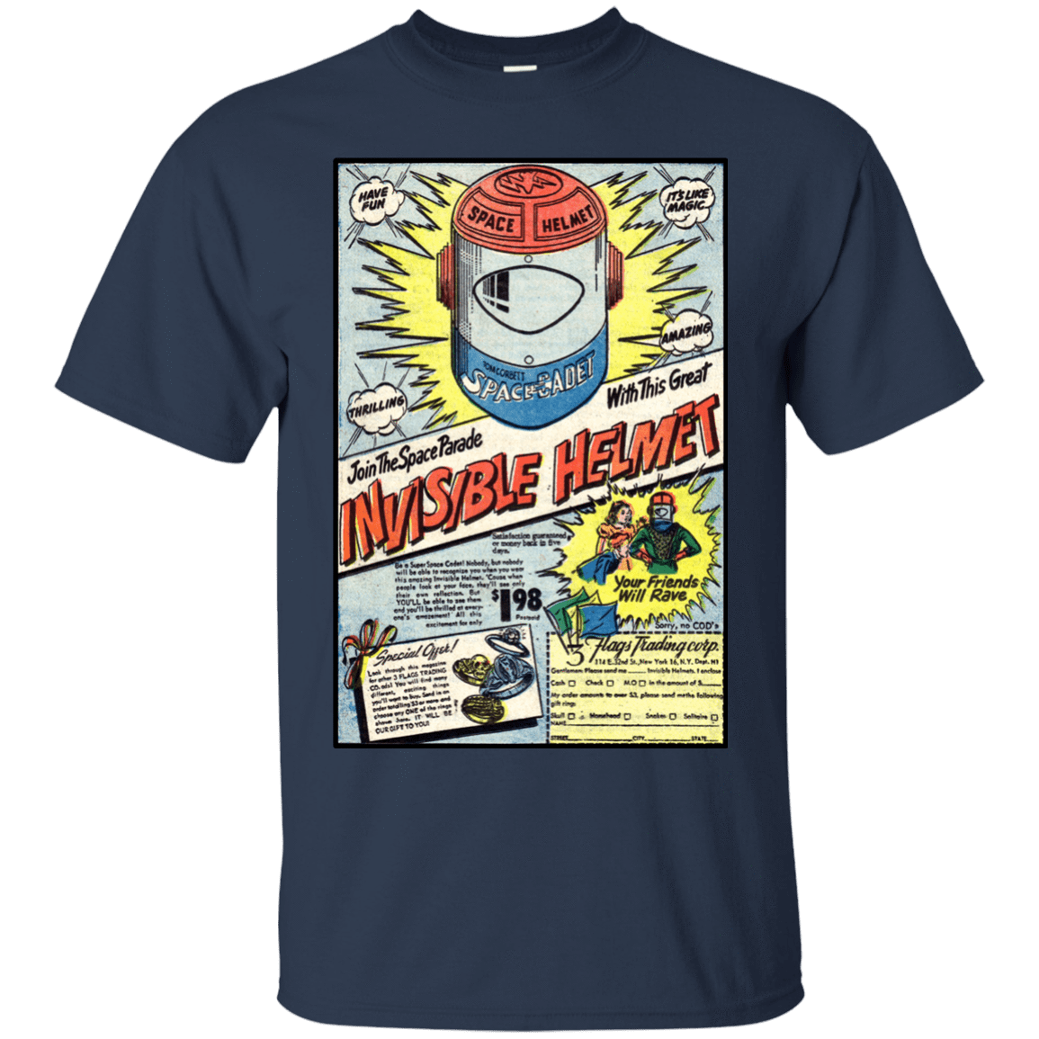 T-Shirts Navy / Small Space Helmet T-Shirt