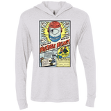 T-Shirts Heather White / X-Small Space Helmet Triblend Long Sleeve Hoodie Tee