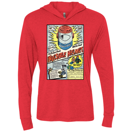 T-Shirts Vintage Red / X-Small Space Helmet Triblend Long Sleeve Hoodie Tee