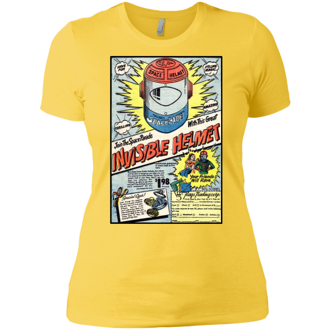 T-Shirts Vibrant Yellow / X-Small Space Helmet Women's Premium T-Shirt