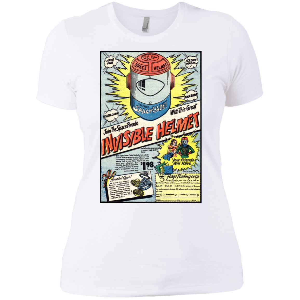 T-Shirts White / X-Small Space Helmet Women's Premium T-Shirt