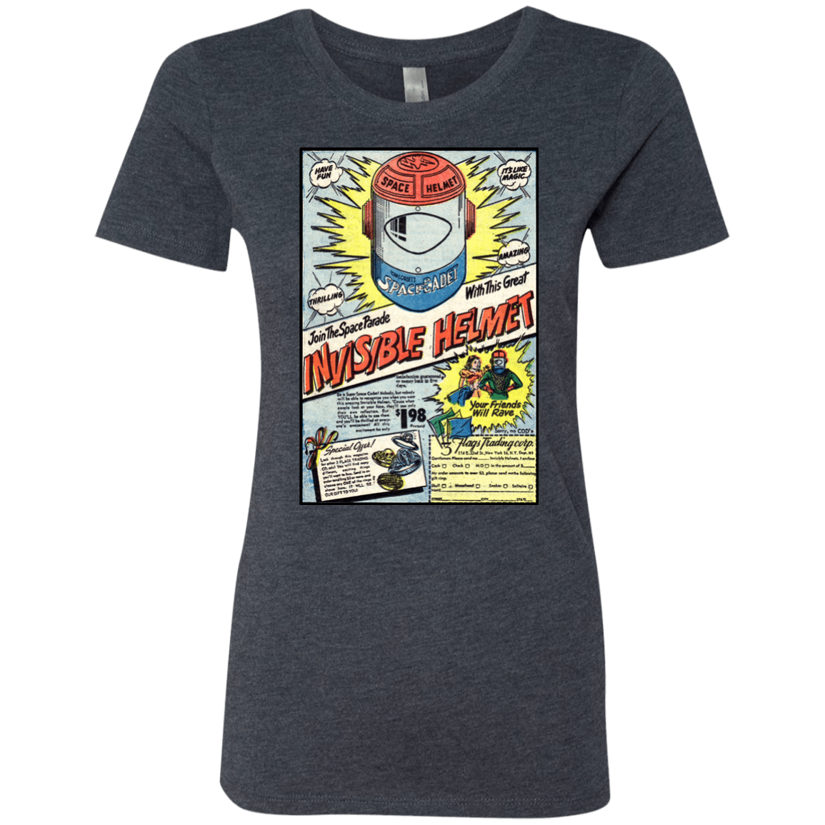 T-Shirts Vintage Navy / Small Space Helmet Women's Triblend T-Shirt