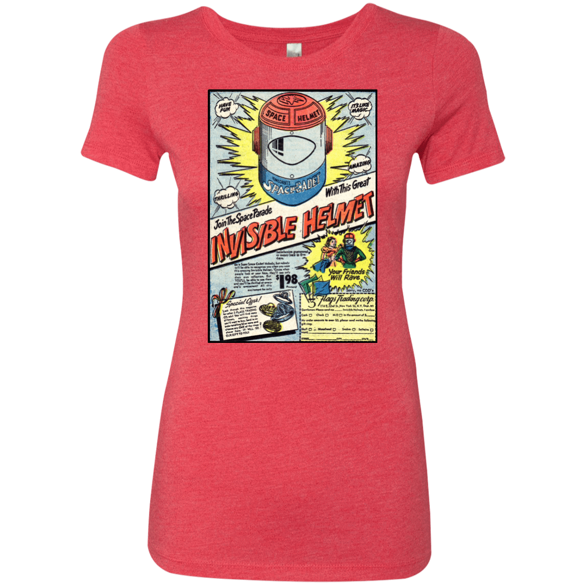 T-Shirts Vintage Red / Small Space Helmet Women's Triblend T-Shirt