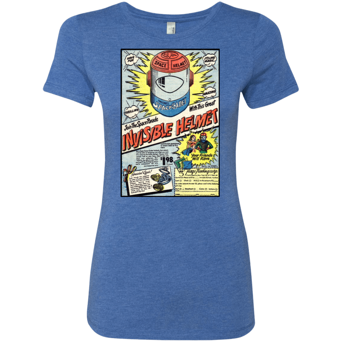 T-Shirts Vintage Royal / Small Space Helmet Women's Triblend T-Shirt