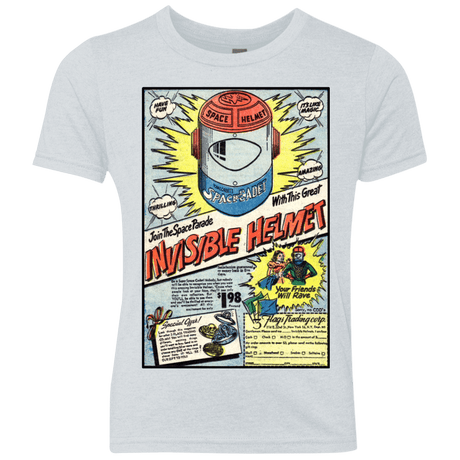 T-Shirts Heather White / YXS Space Helmet Youth Triblend T-Shirt