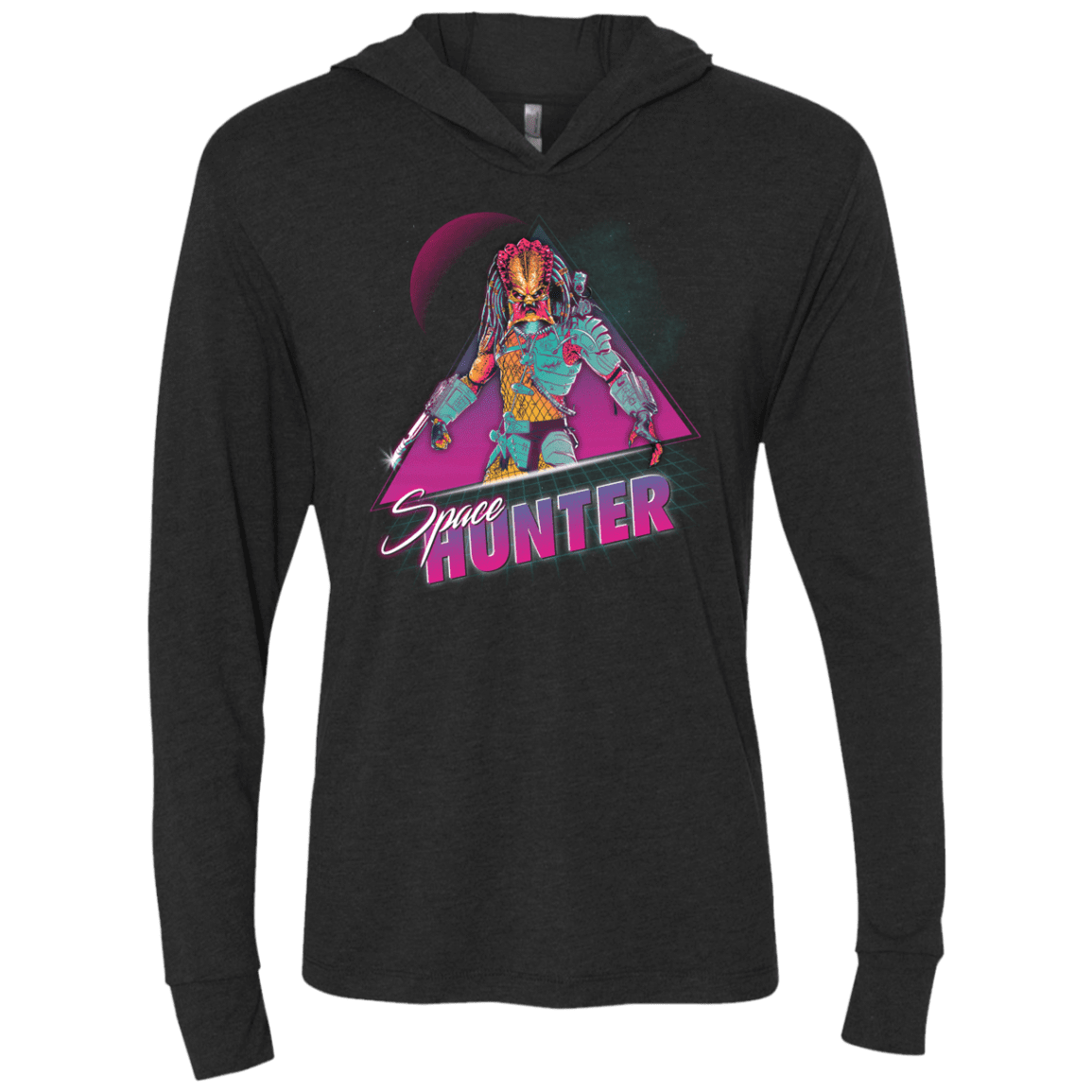 T-Shirts Vintage Black / X-Small Space Hunter Triblend Long Sleeve Hoodie Tee