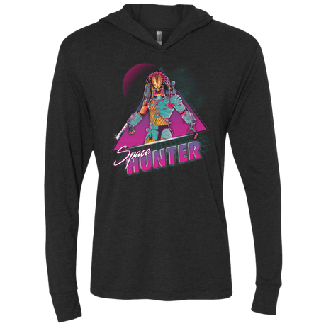 T-Shirts Vintage Black / X-Small Space Hunter Triblend Long Sleeve Hoodie Tee