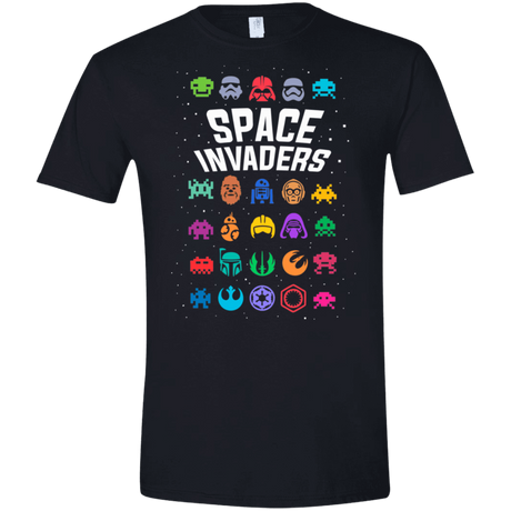 T-Shirts Black / X-Small Space Invaders Men's Semi-Fitted Softstyle