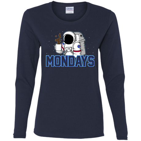 T-Shirts Navy / S Space Mondays Women's Long Sleeve T-Shirt