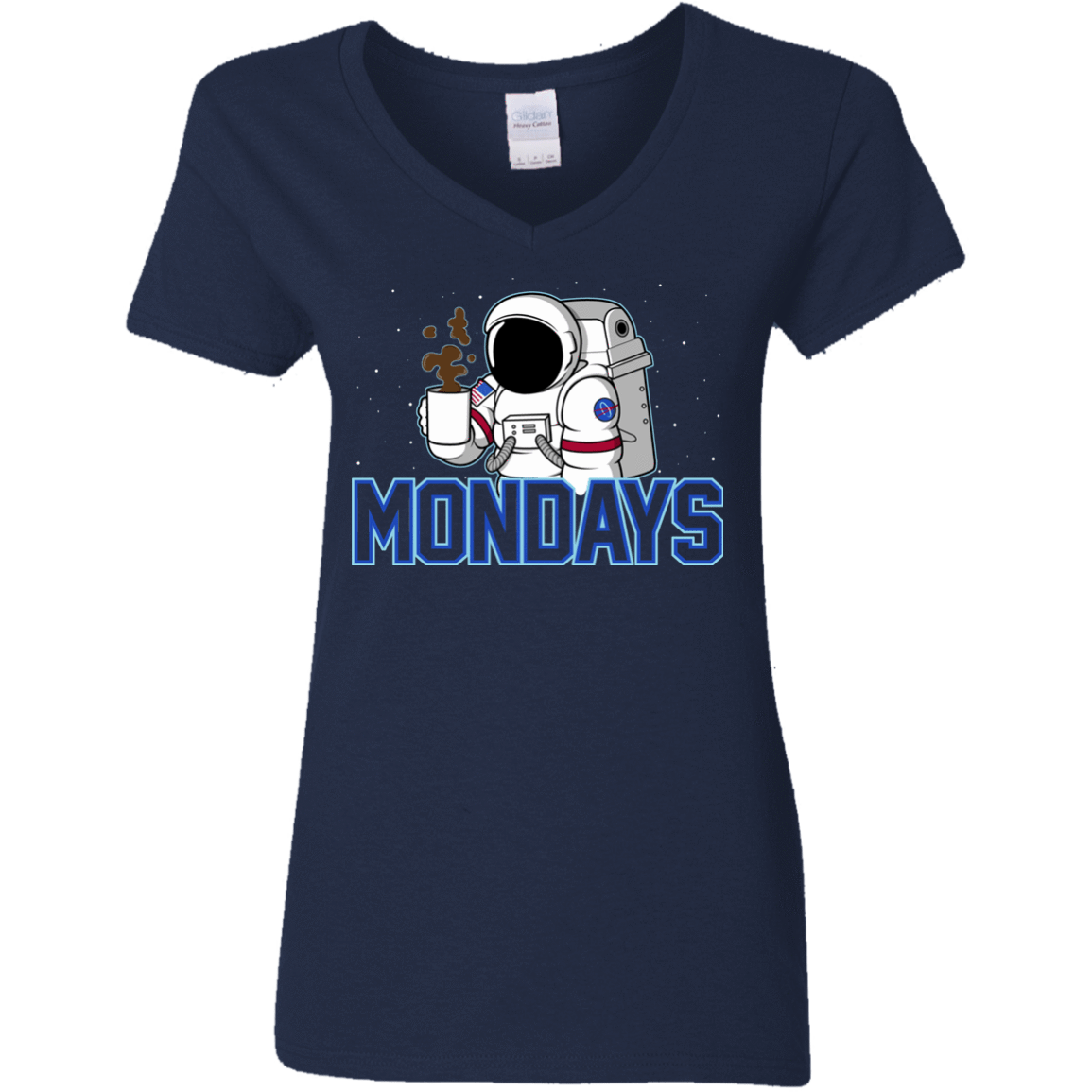 T-Shirts Navy / S Space Mondays Women's V-Neck T-Shirt