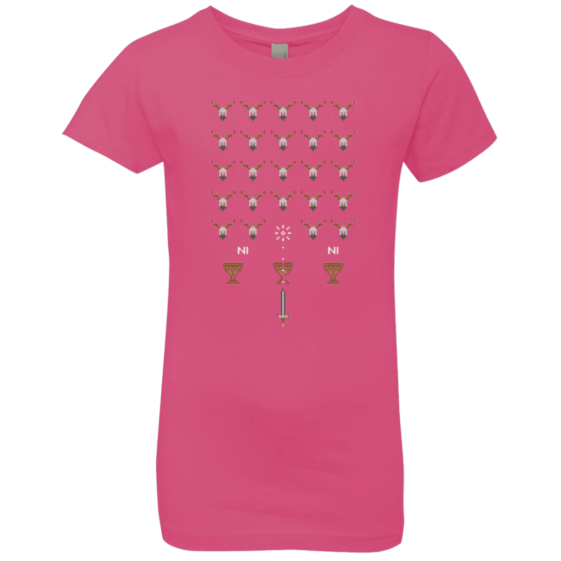 T-Shirts Hot Pink / YXS Space NI Invaders Girls Premium T-Shirt