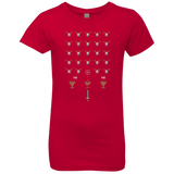 T-Shirts Red / YXS Space NI Invaders Girls Premium T-Shirt