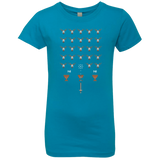 T-Shirts Turquoise / YXS Space NI Invaders Girls Premium T-Shirt