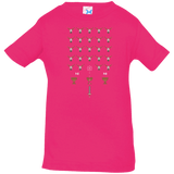 T-Shirts Hot Pink / 6 Months Space NI Invaders Infant Premium T-Shirt