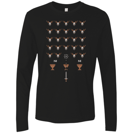 T-Shirts Black / Small Space NI Invaders Men's Premium Long Sleeve